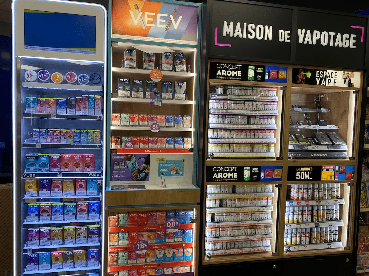 Le présentoir de produits de vapotage